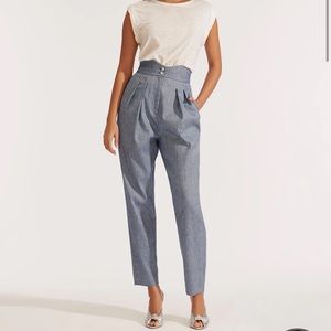 Veronica Beard Delancey chambray pant Size 2